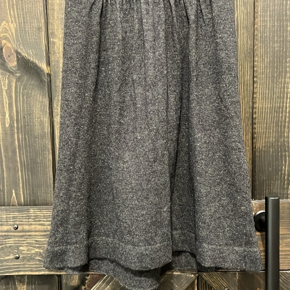 Vintage BCBGMaxAzria Babydoll Sweater Dress M Wool Grey Boho Pom Poms Y2K 90's - Picture 8 of 11